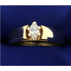 1/3ct Marquise Solitaire Diamond Engagement Ring