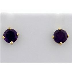 Amethyst Stud Earrings