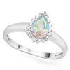 Image 1 : Mercury Mystic Topaz Ring with Diamond in Sterling Silver