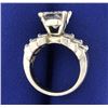 Image 3 : Over 4ct TW Certified Princess Cut Diamond Engagement Ring in Platinum