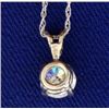 Image 3 : .6ct Diamond Pendant with Chain