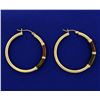 Image 1 : Large 14k Gold Hoop Earrings