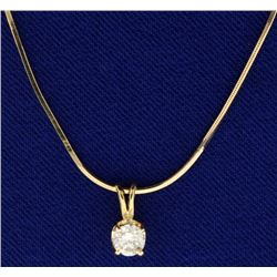 1/3ct Diamond Pendant on 14k Gold Chain