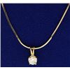 Image 1 : 1/3ct Diamond Pendant on 14k Gold Chain