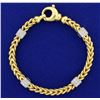 Image 1 : Designer Diamond Bracelet in 18k Gold