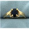 Image 1 : 1.5ct Natural Sapphire and Diamond Ring in 14k Gold