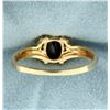 Image 3 : 1.5ct Natural Sapphire and Diamond Ring in 14k Gold