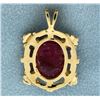Image 2 : 6ct Pink Rubellite Pendant in 14k Gold
