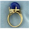 Image 4 : Lapis Solitaire Ring in 14k Gold