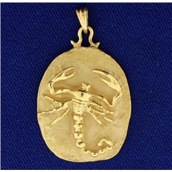 Scorpio Zodiac Scorpion Pendant in 14k Gold