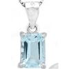 Image 2 : 2.5CTW Sky Blue Topaz Emerald Cut Earring and Pendant SET in Sterling Silver