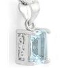 Image 4 : 2.5CTW Sky Blue Topaz Emerald Cut Earring and Pendant SET in Sterling Silver