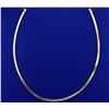 Image 1 : 16 Inch Omega Necklace in 14k Gold