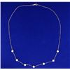 Image 1 : 18 Inch Pearl Necklace in 14k Gold