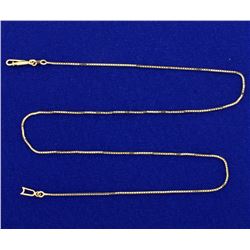 16 1/2 Inch Box Style Neck Chain in 14k Gold