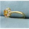 Image 2 : Citrine and White Sapphire Ring