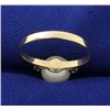 Image 4 : Akoya Pearl and Diamond Ring in 14k Gold