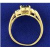 Image 3 : Natural Sapphire and Diamond Ring in 14k Gold