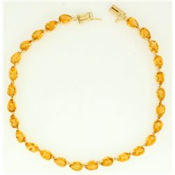 9.5ct TW Citrine Bracelet in 14k Gold