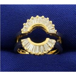 1ct TW Baguette Diamond Ring Jacket in 14k Gold