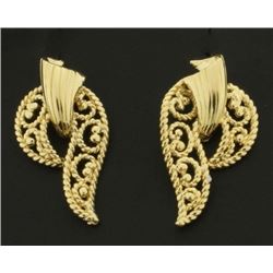 Designer 14k Gold Earrings for Non Pierced Ears