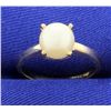 Image 1 : Large 8mm Pearl Solitaire Ring