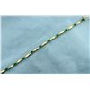 Image 1 : 2 1/2ct TW Natural Emerald and Diamond Bracelet in 14k Gold