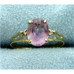 Amethyst and Diamond Ring