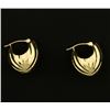 Image 2 : Half Hoop Designer 14k Gold Earrings