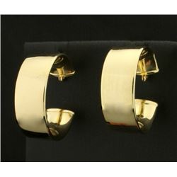 3/4 Inch Diameter 14k Gold Hoop Earrings