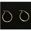 Image 2 : 3/4 Inch Diameter 14k Gold Hoop Earrings
