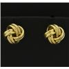 Image 1 : Italian Made Knot Design 14k Gold Earrings