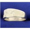 Image 2 : Men's Diamond Band Ring in 14k White Gold