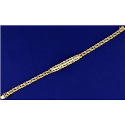 Rope Style Diamond Bracelet in 14k Gold