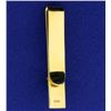 Image 3 : Natural Emerald Tie Clip in 18k Gold