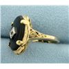 Image 2 : Vintage Onyx and Diamond Ring in 14k Gold