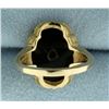 Image 3 : Vintage Onyx and Diamond Ring in 14k Gold