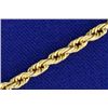 Image 2 : 8 Inch Rope Style Bracelet in 14k Gold