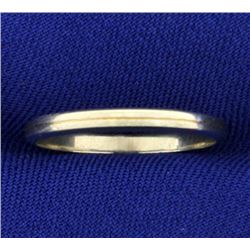 18K White Gold Art Deco Thin Band Ring