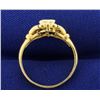 Image 3 : 1/2 ct Diamond Heart Claddagh Ring in 14K Yellow Gold