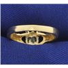 Image 4 : 1/2 ct Diamond Heart Claddagh Ring in 14K Yellow Gold