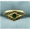 Image 4 : Unique Natural Jade Ring in 14K Yellow Gold