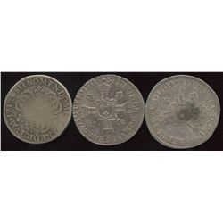 Lot of 3 French ½ Ecu,