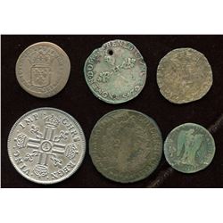 Lot of 6 French coins,