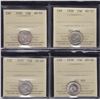 Image 1 : Canadian Lot of ICCS Graded Ten Cents