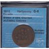 Image 1 : BR 1004. Scarce copper ½ penny, 1812