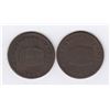 Image 2 : BR 728.  A pair of Upper Canada cask tokens.