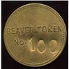 Image 2 : Hudson's Bay Company - Beaver Preserve Token in Brass Number 108.