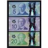 Image 2 : Bank of Canada Polymer Radar Notes - Type set lot of 3 Unc Notes