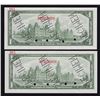 Image 2 : Bank of Canada $1 Specimen Pair, 1967